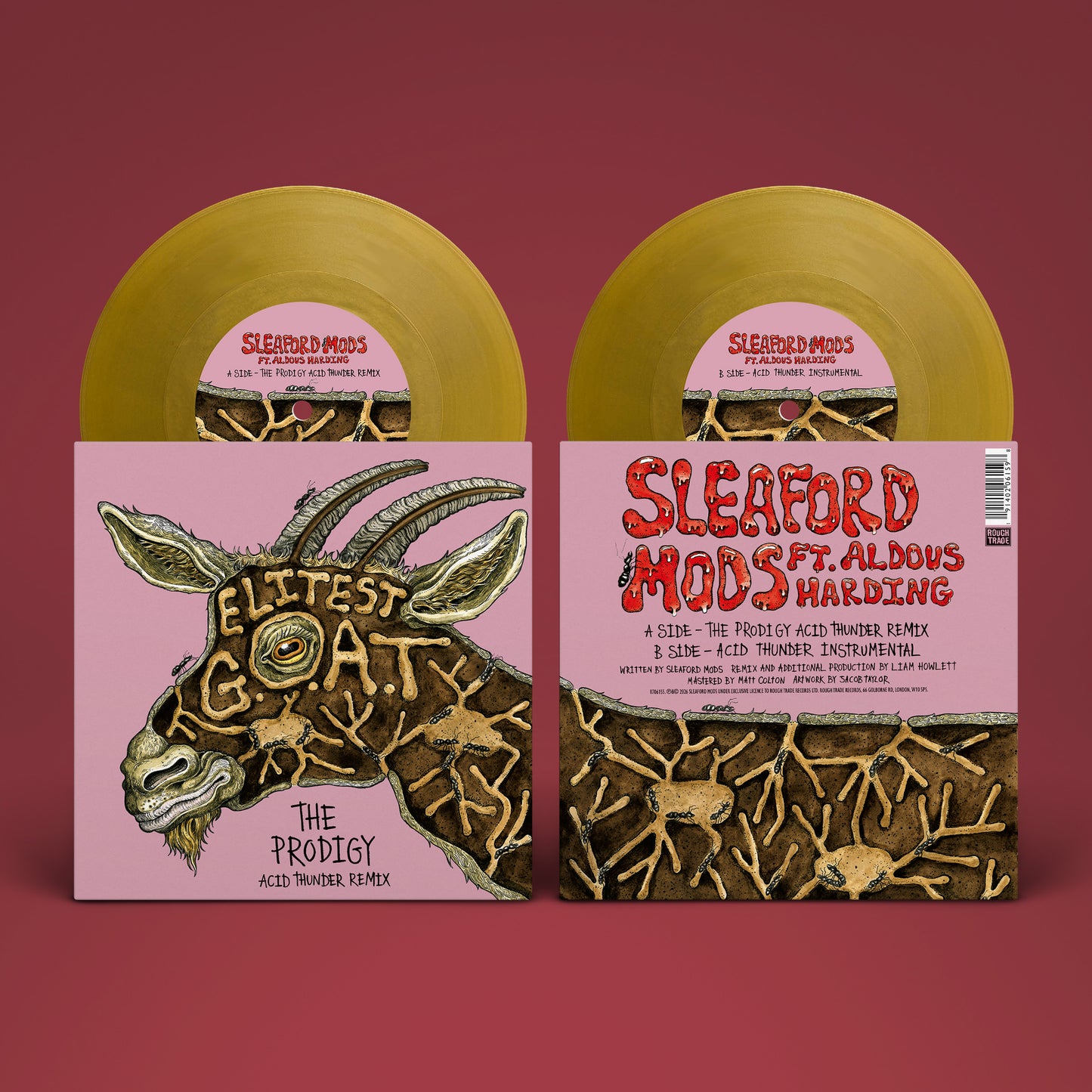 Sleaford Mods feat. Aldous Harding 'Elitest G.O.A.T. (The Prodigy Acid Thunder Mix)' 7"